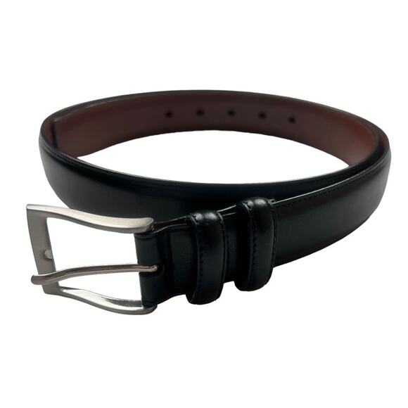 Stafford Belt Black‎ Genuine Leather Adjustable Notch Men's 36 New Without Tags - Picture 1 of 9